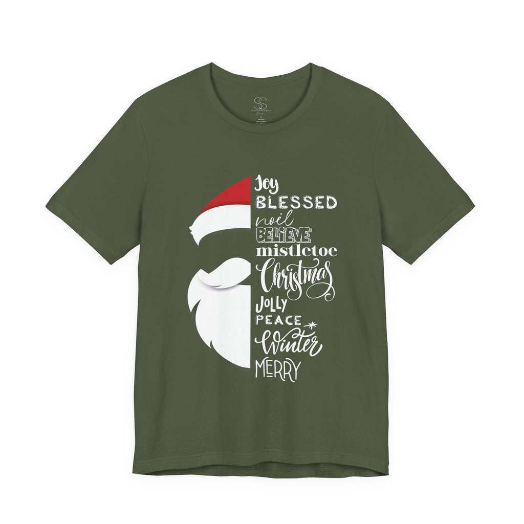 Christmas Santa Word Holiday T-Shirt