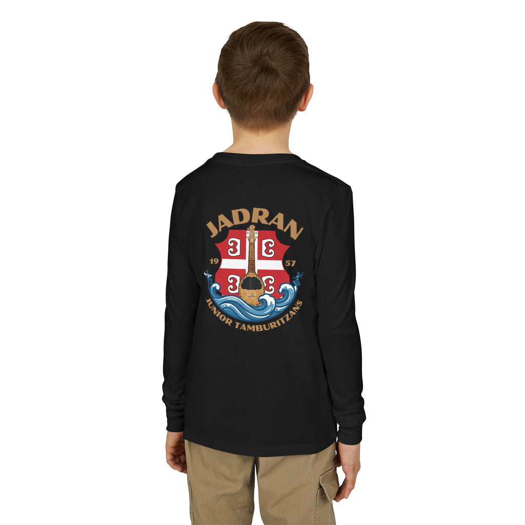 Jadran Junior Tamburitzans Youth Long Sleeve Tee - Serbian Logo