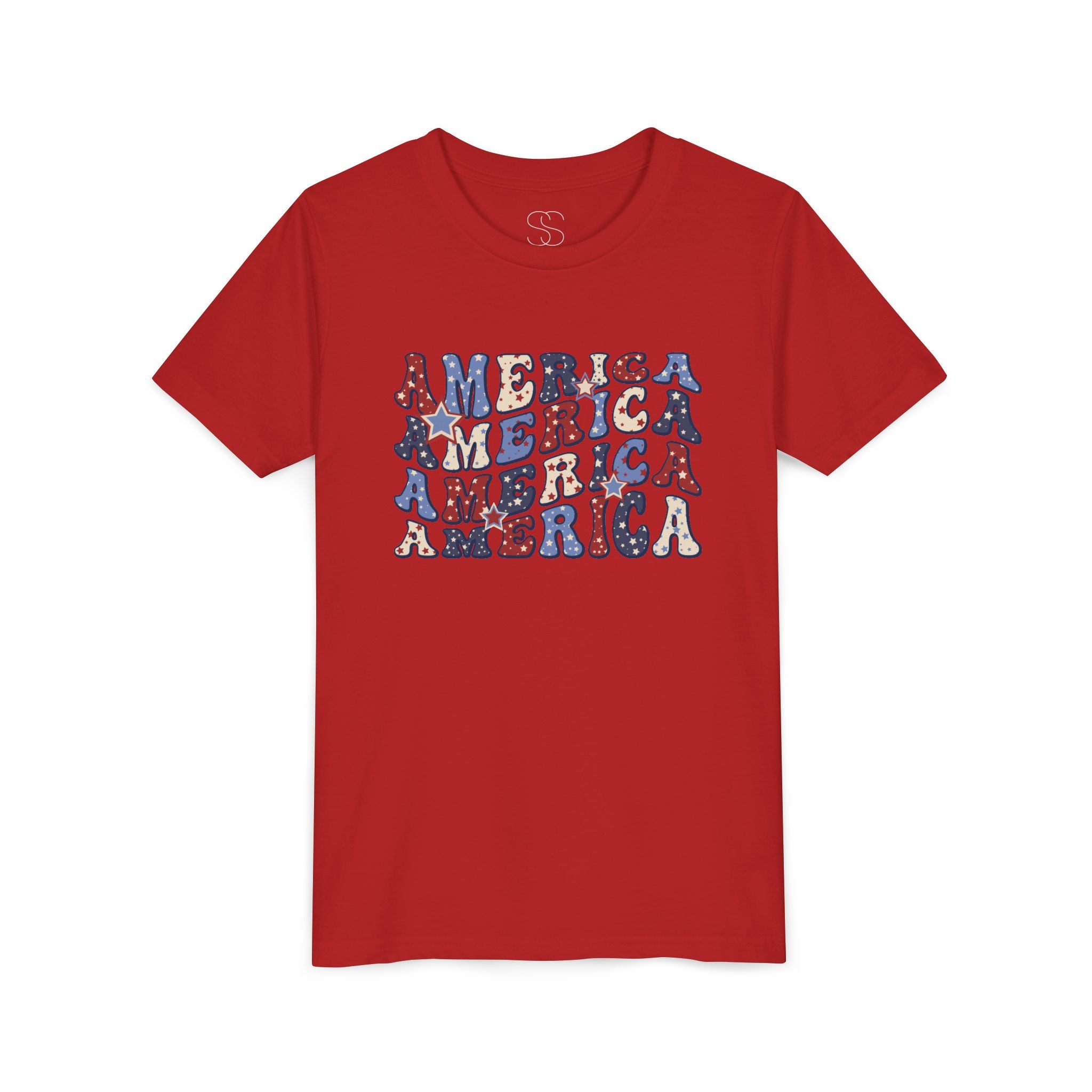 Retro 'America' Patriotic Graphic Youth T-Shirt