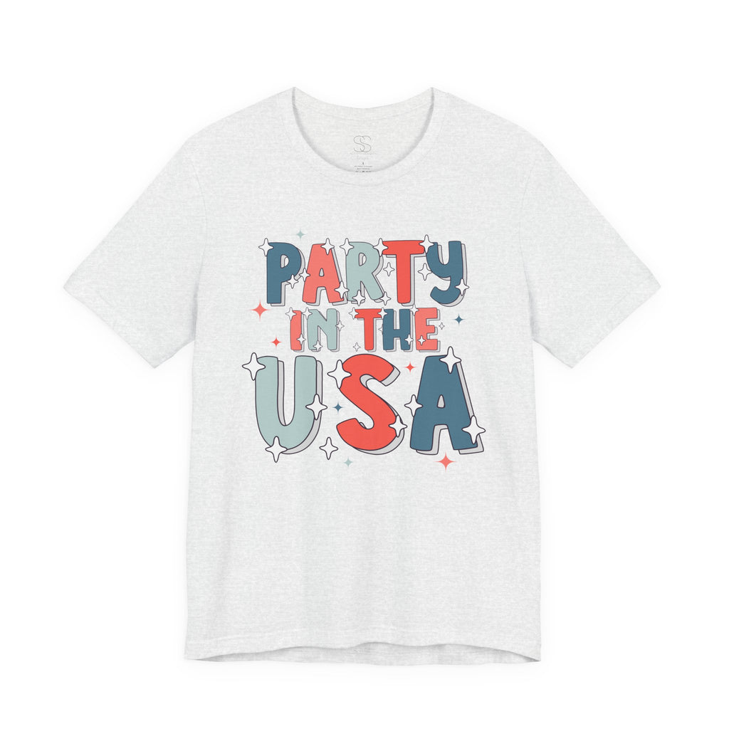 Party in the USA T-Shirt - Patriotic Fourth of July Graphic Tee