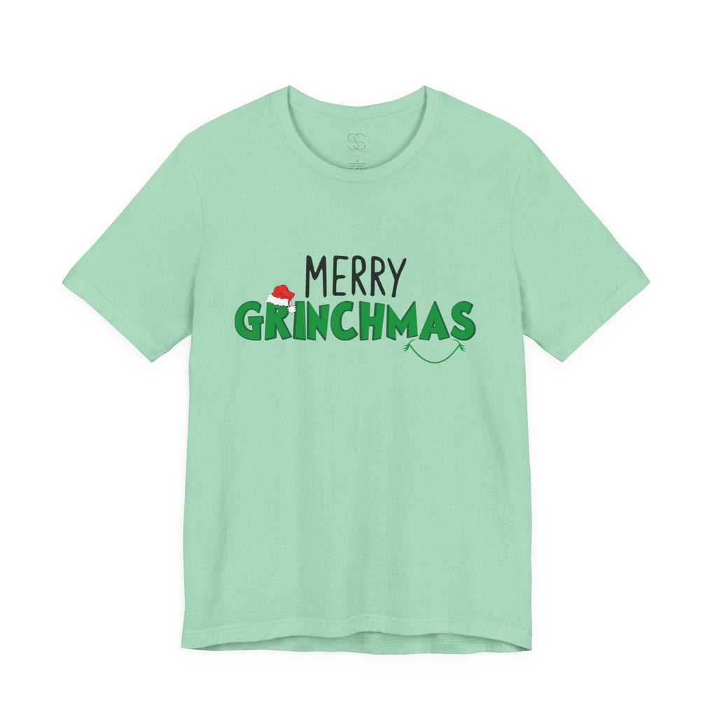 Merry Grinchmas Tee - Unisex Short Sleeve Christmas Shirt