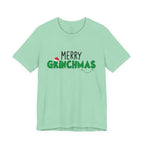 Merry Grinchmas Tee - Unisex Short Sleeve Christmas Shirt