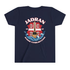 Jadran Junior Tamburitzans Kid Shirt - White and Red Lettering & Serbian Logo