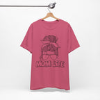 Mom Life Graphic Tee – Casual Motherhood T-Shirt with Messy Bun Design