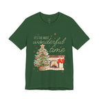 It's the Most Wonderful Time Christmas T-Shirt — Holiday Tree & Fireplace Tee