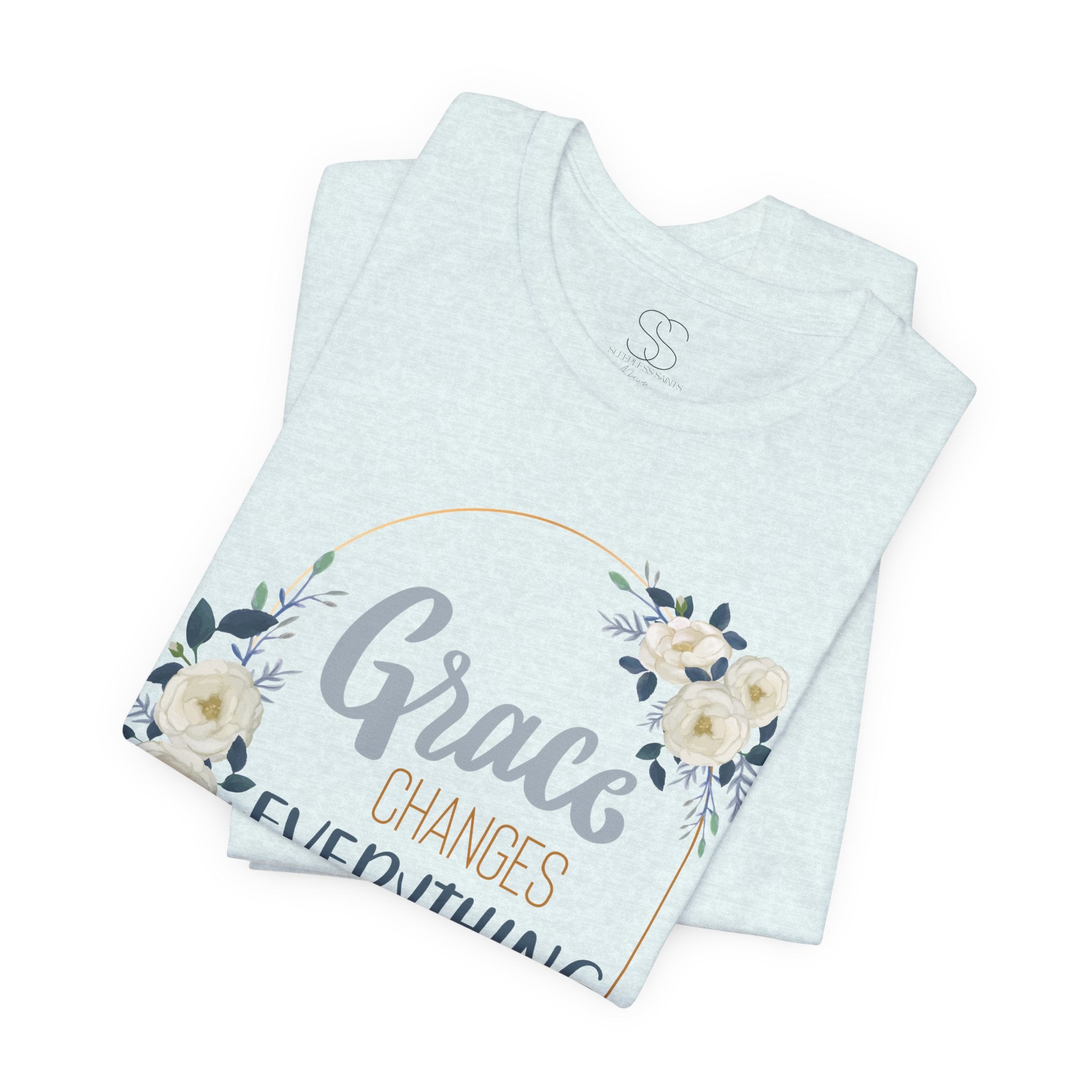 Grace Changes Everything Floral Tee