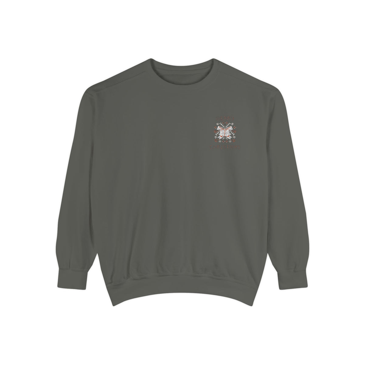 Embroidery Christmas Design - Unisex Garment-Dyed Sweatshirt