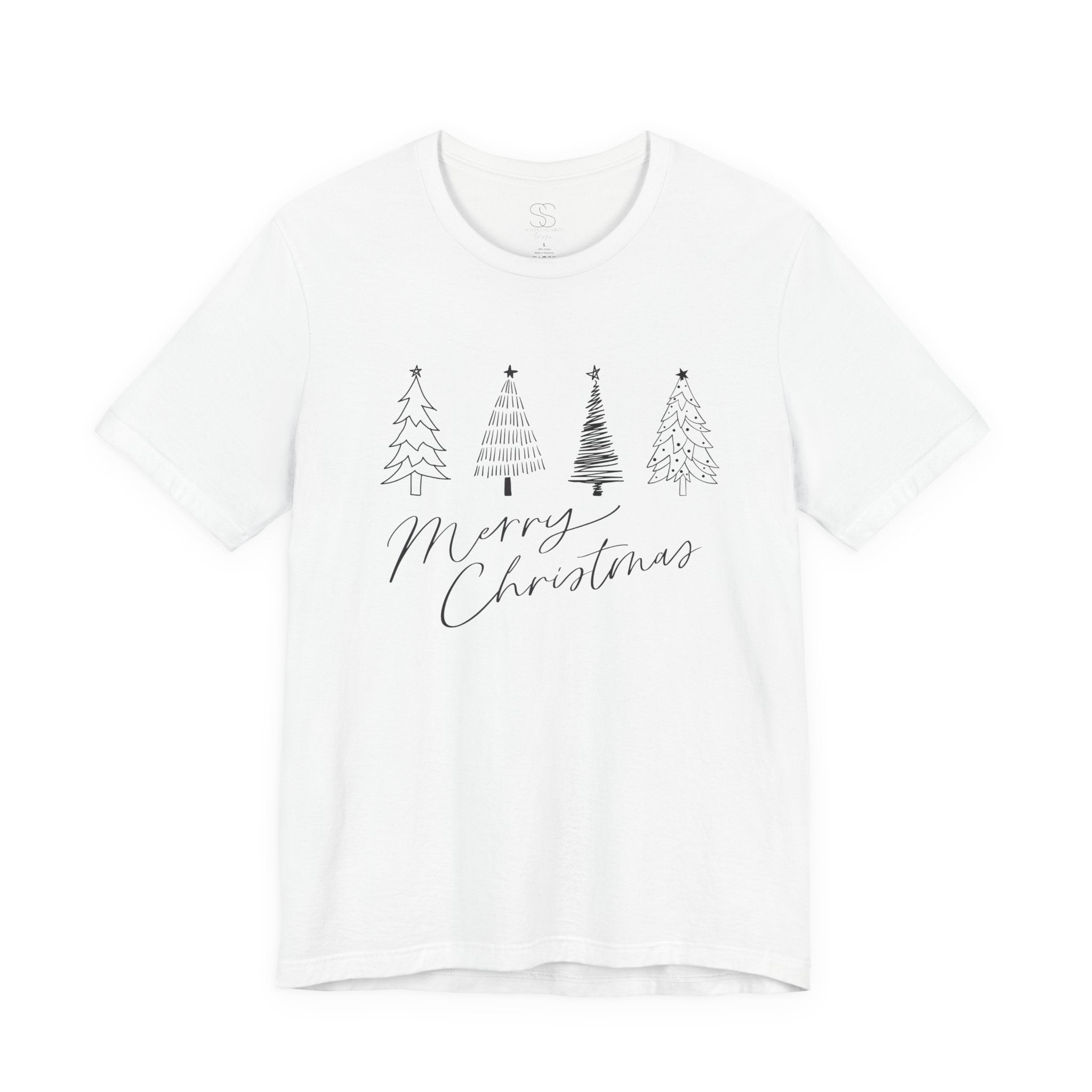 Merry Christmas Minimal Tree Tee