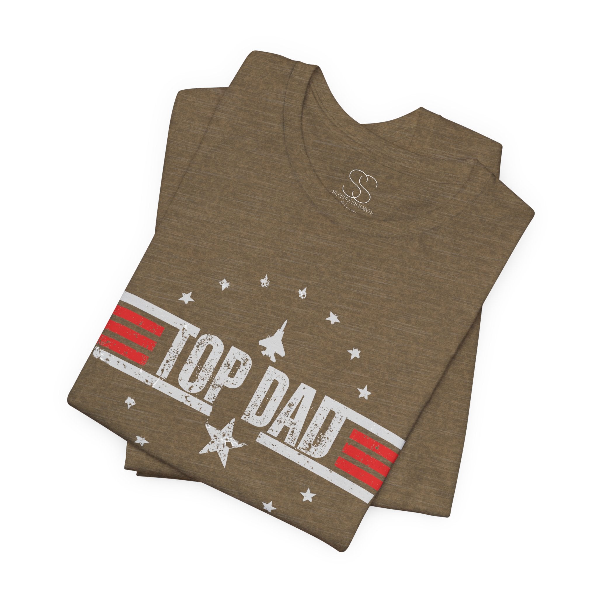 Top Dad Retro Military Stripe T‑Shirt