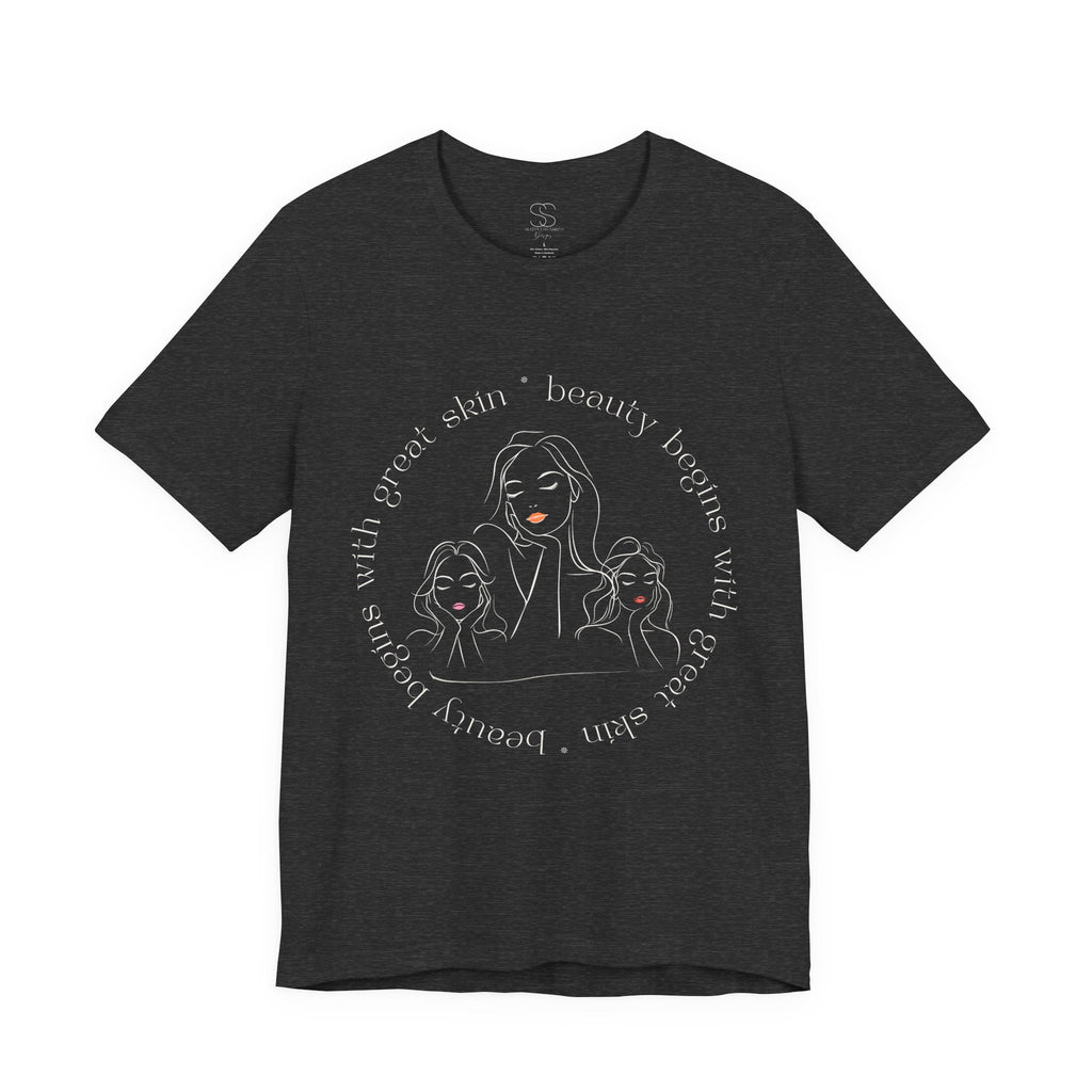 Beauty Begins With Great Skin Tee — Skincare Graphic T-Shirt