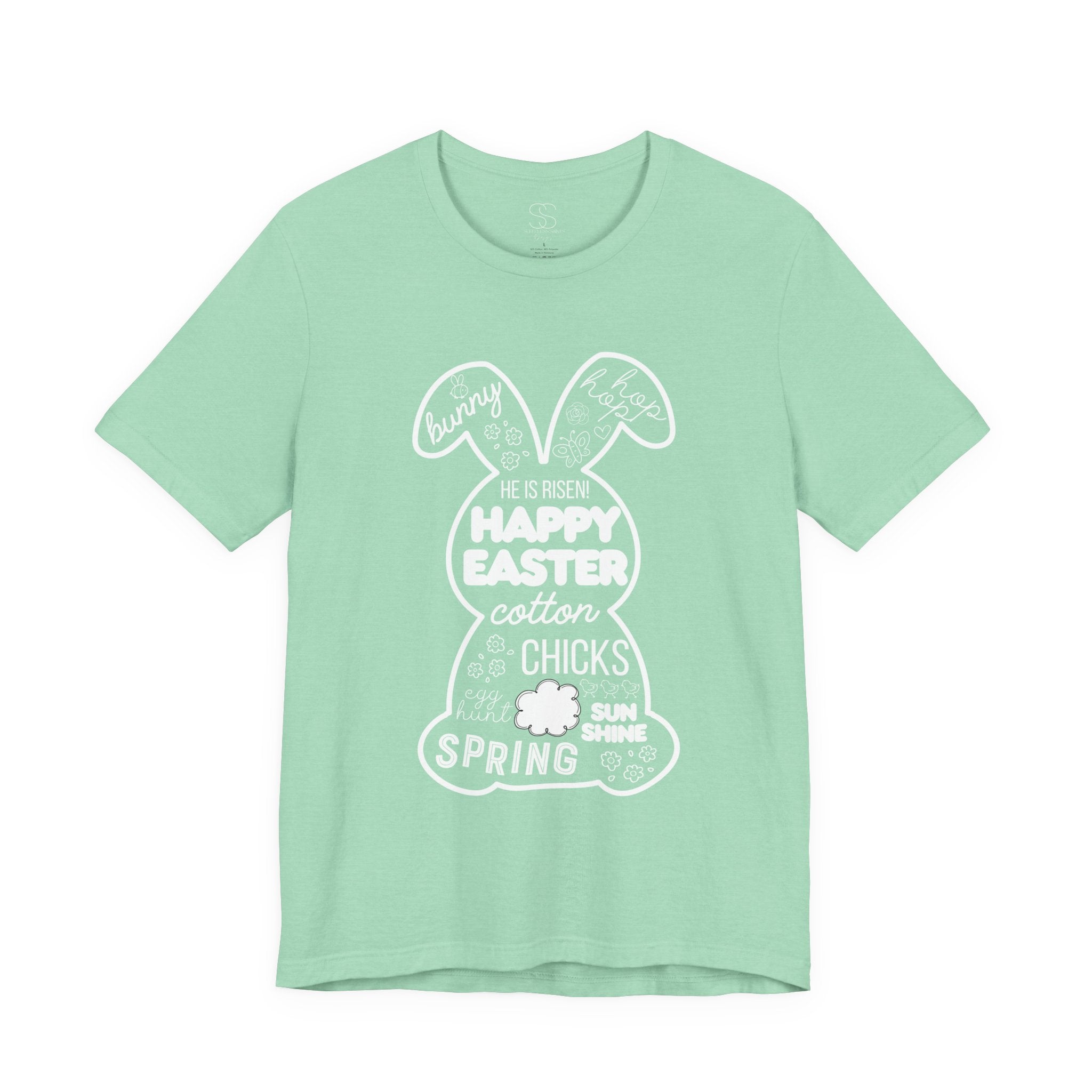 Easter Bunny Typography Tee — "Happy Easter" Spring Graphic T-Shirt
