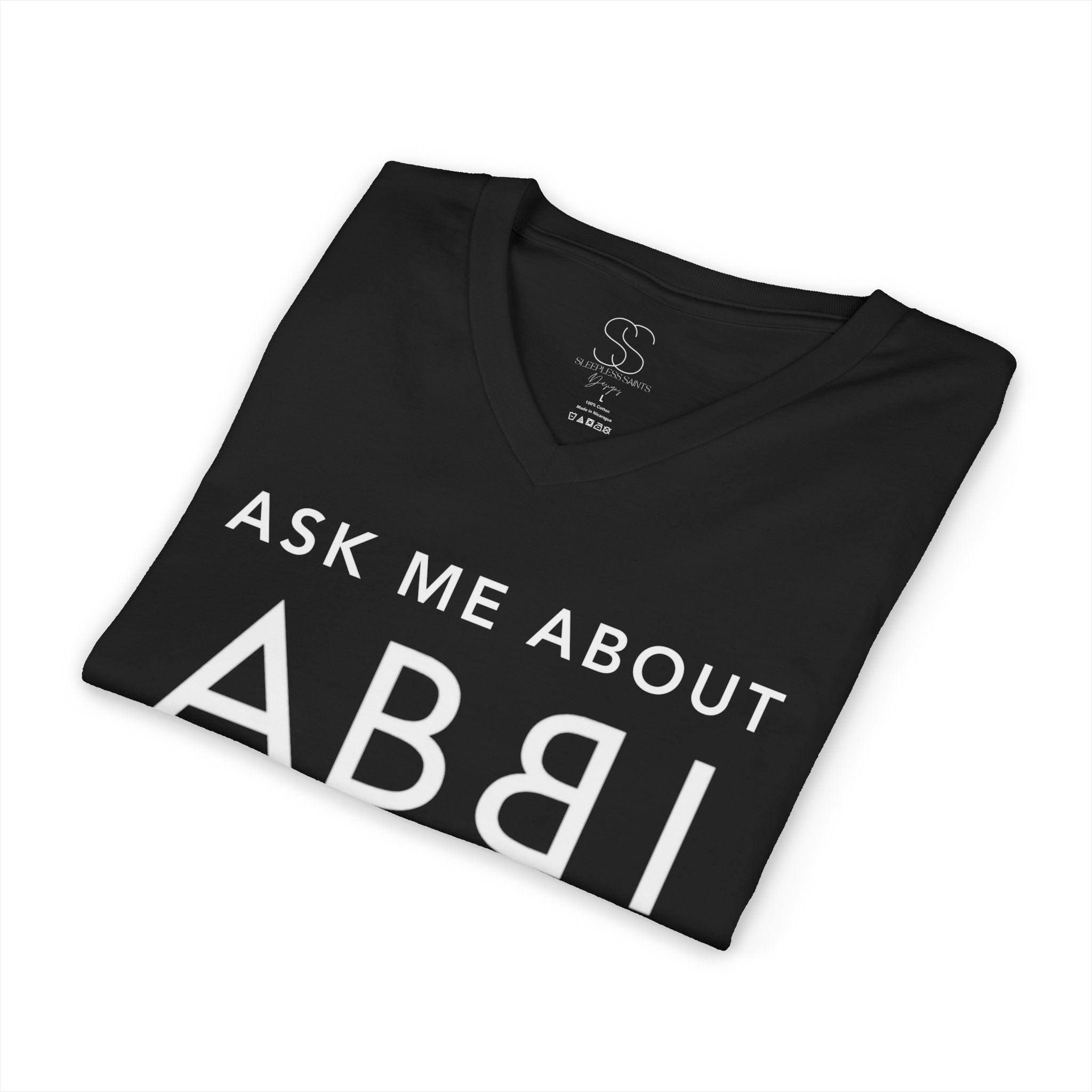 Custom Abbi Skincare V Neck Shirt - Mary Ann