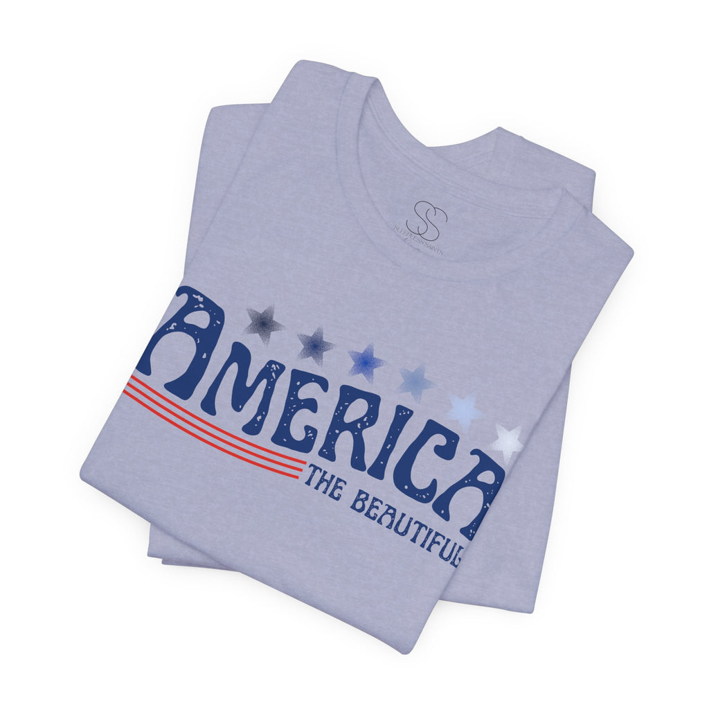 America The Beautiful T-Shirt - Patriotic 4th of July Tee