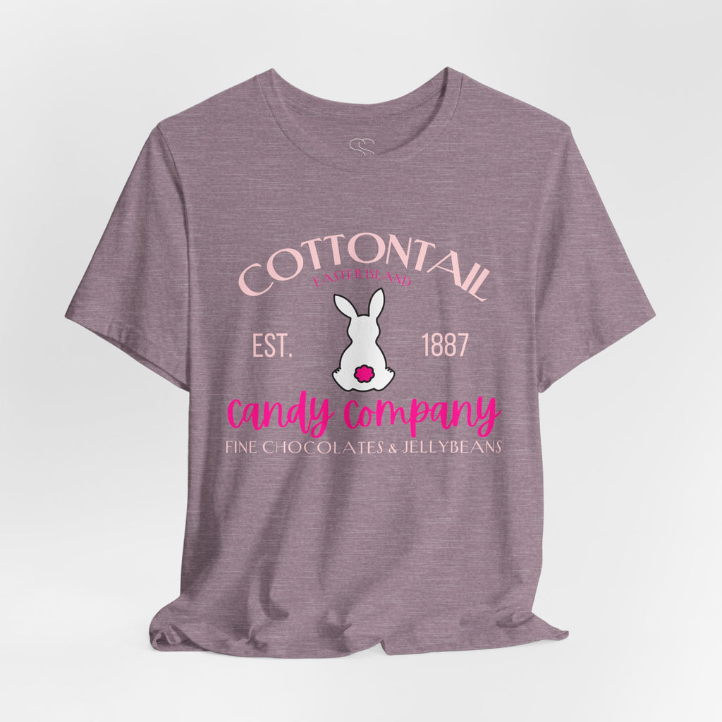 Cottontail Candy Company Tee – Cute Bunny Vintage Candy Shop Shirt