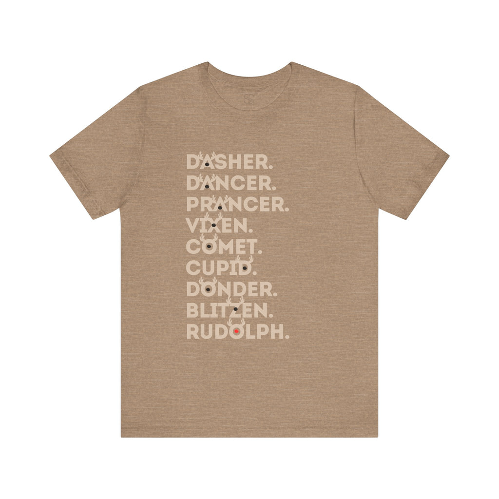 Christmas Reindeer Names Tee