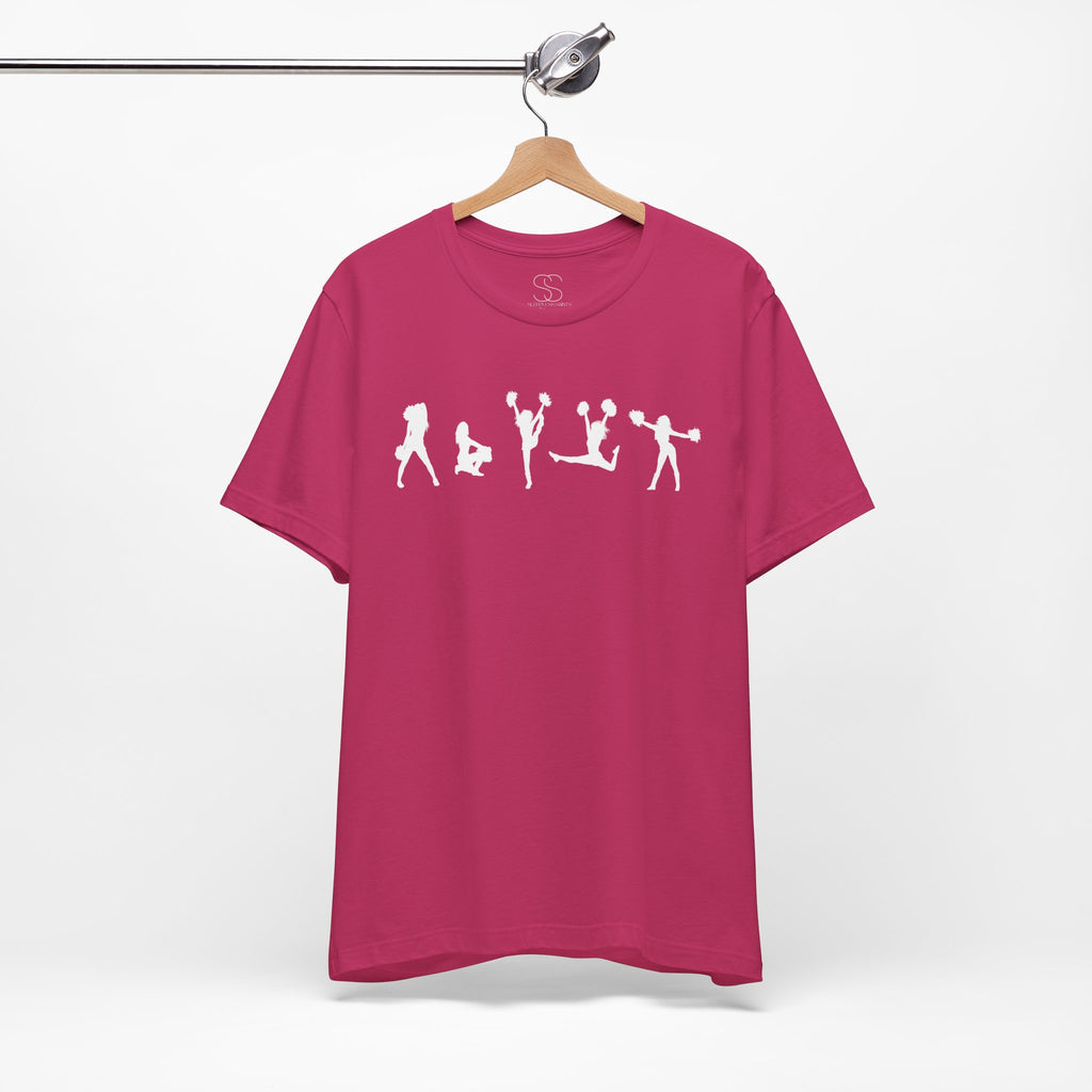 Cheer Poses T-Shirt — Cheerleading Silhouette Tee