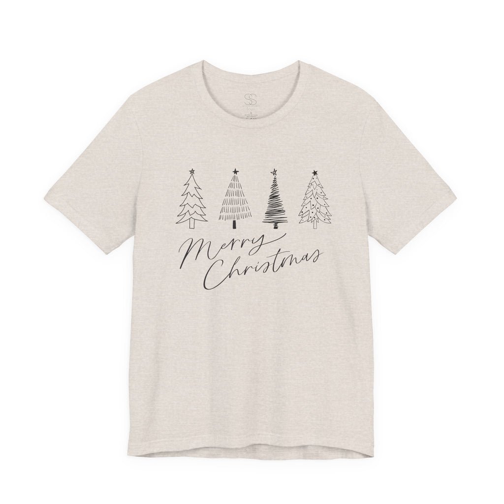 Merry Christmas Minimal Tree Tee