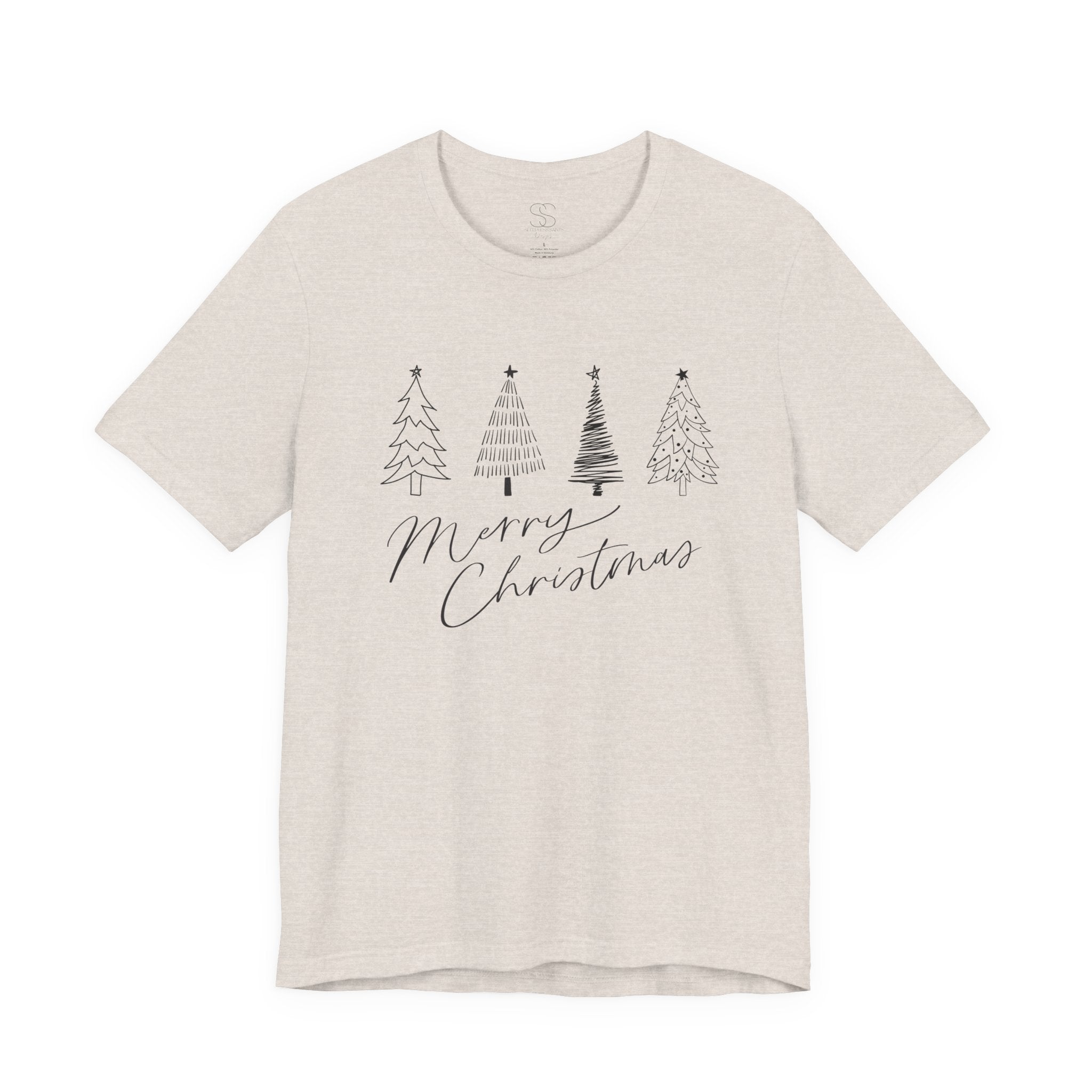 Merry Christmas Minimal Tree Tee
