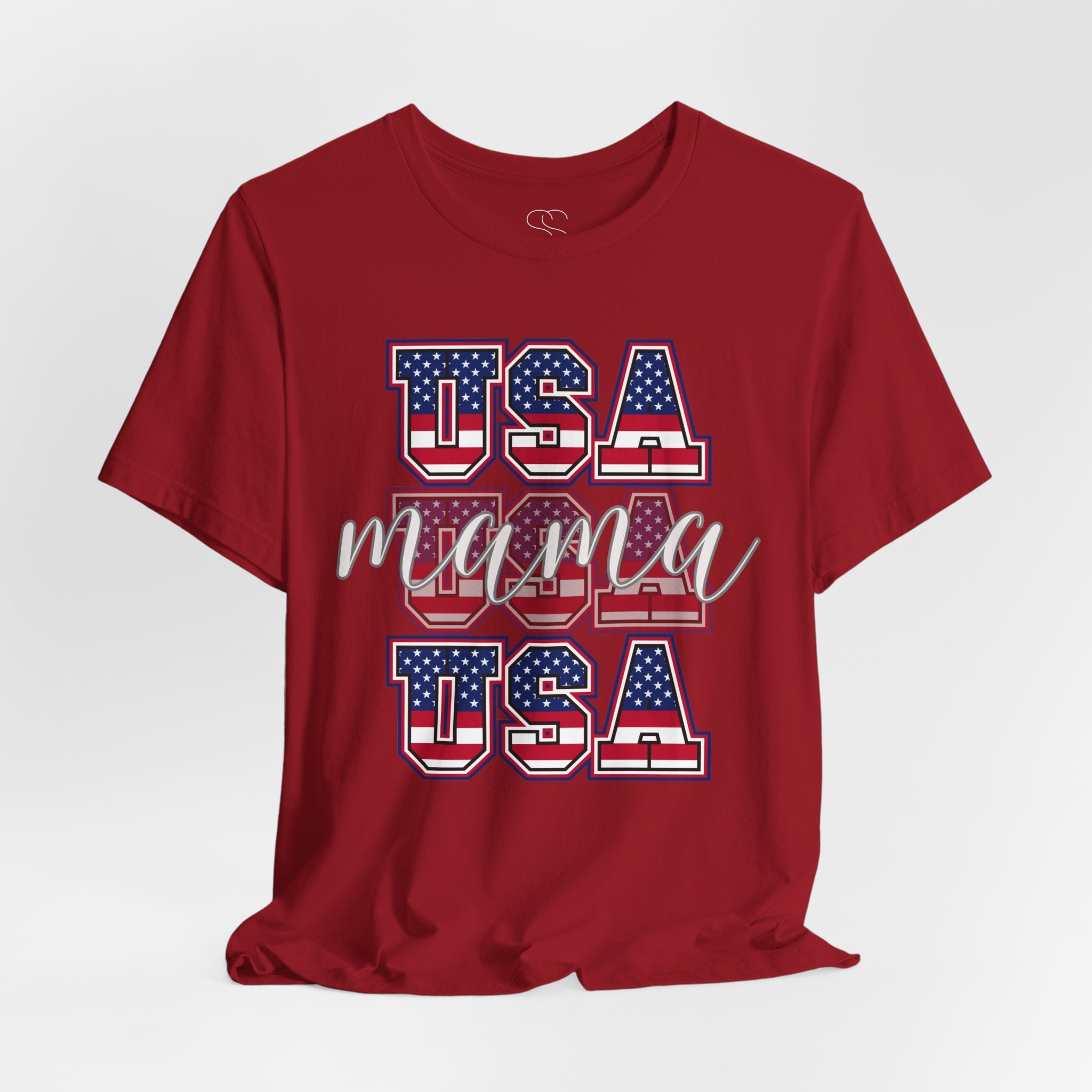 USA Mama Tee - Patriotic Fourth of July Mom Shirt