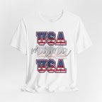 USA Mama Tee - Patriotic Fourth of July Mom Shirt