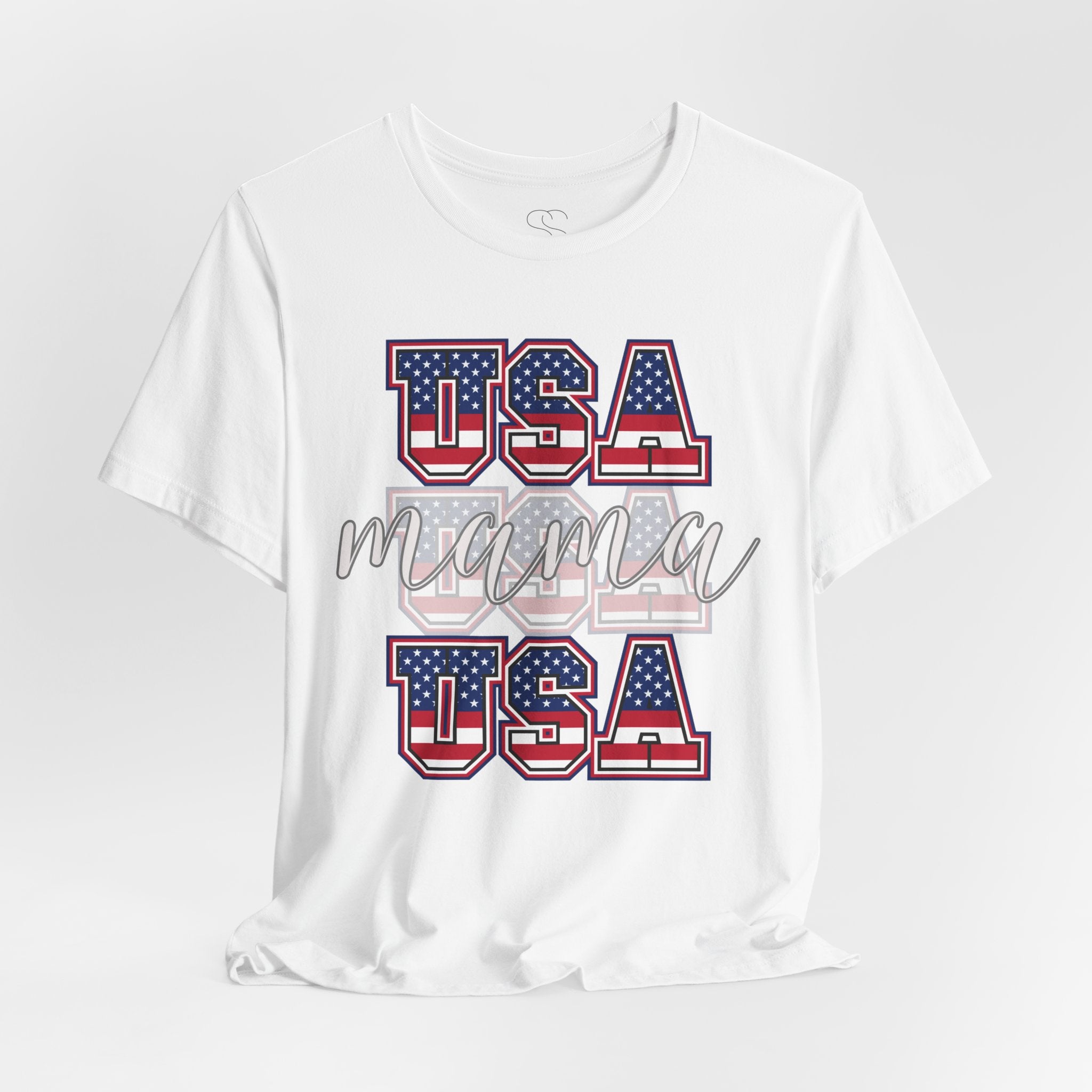 USA Mama Tee - Patriotic Fourth of July Mom Shirt
