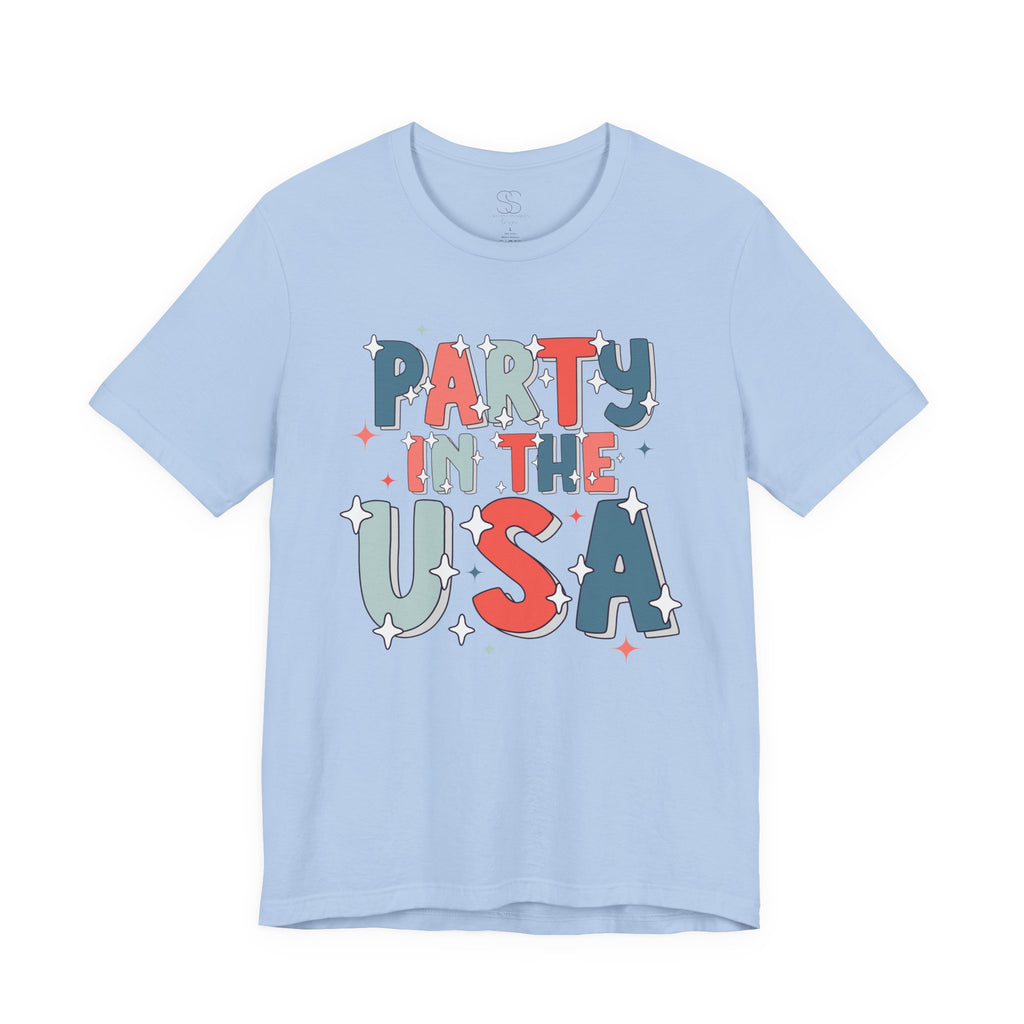 Party in the USA T-Shirt - Patriotic Fourth of July Graphic Tee