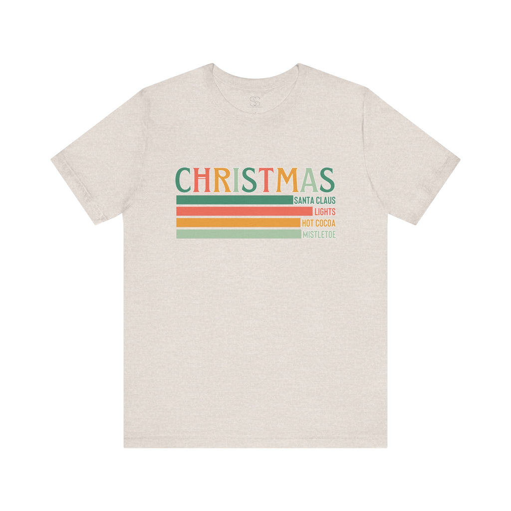 Christmas Words Unisex Jersey Tee