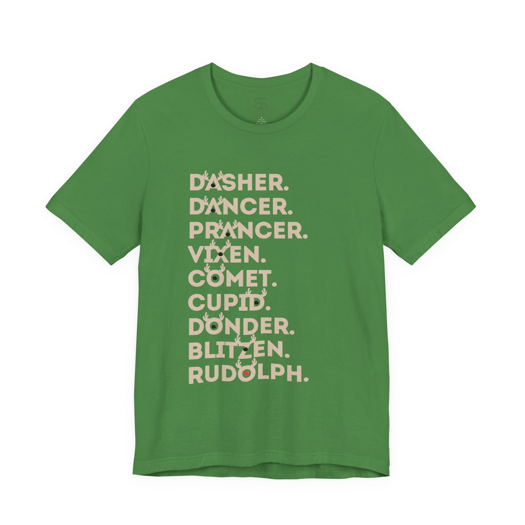 Christmas Reindeer Names Tee