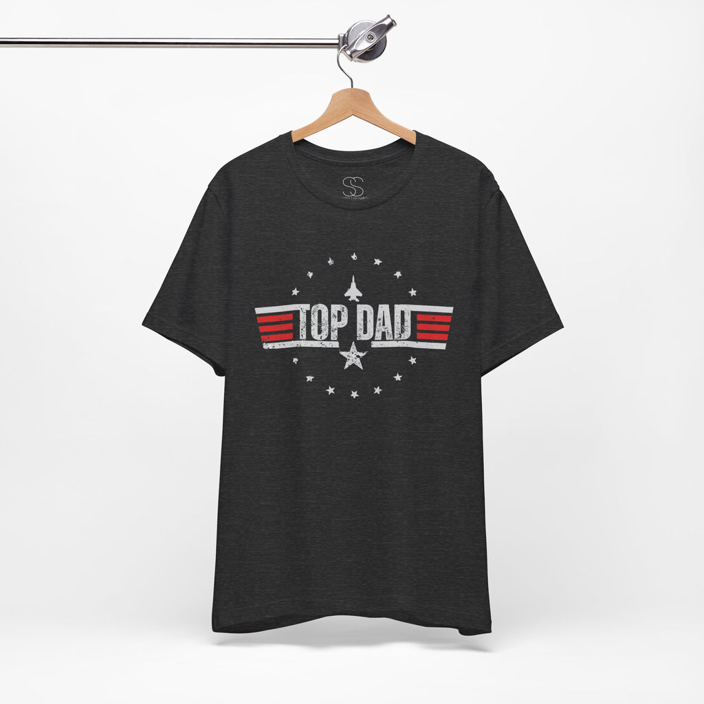 Top Dad Retro Military Stripe T‑Shirt