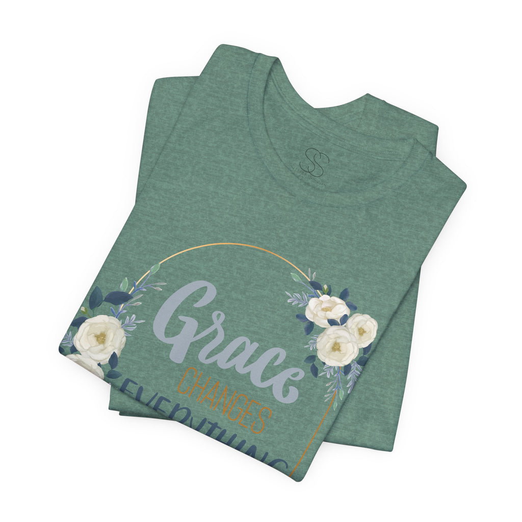 Grace Changes Everything Floral Tee