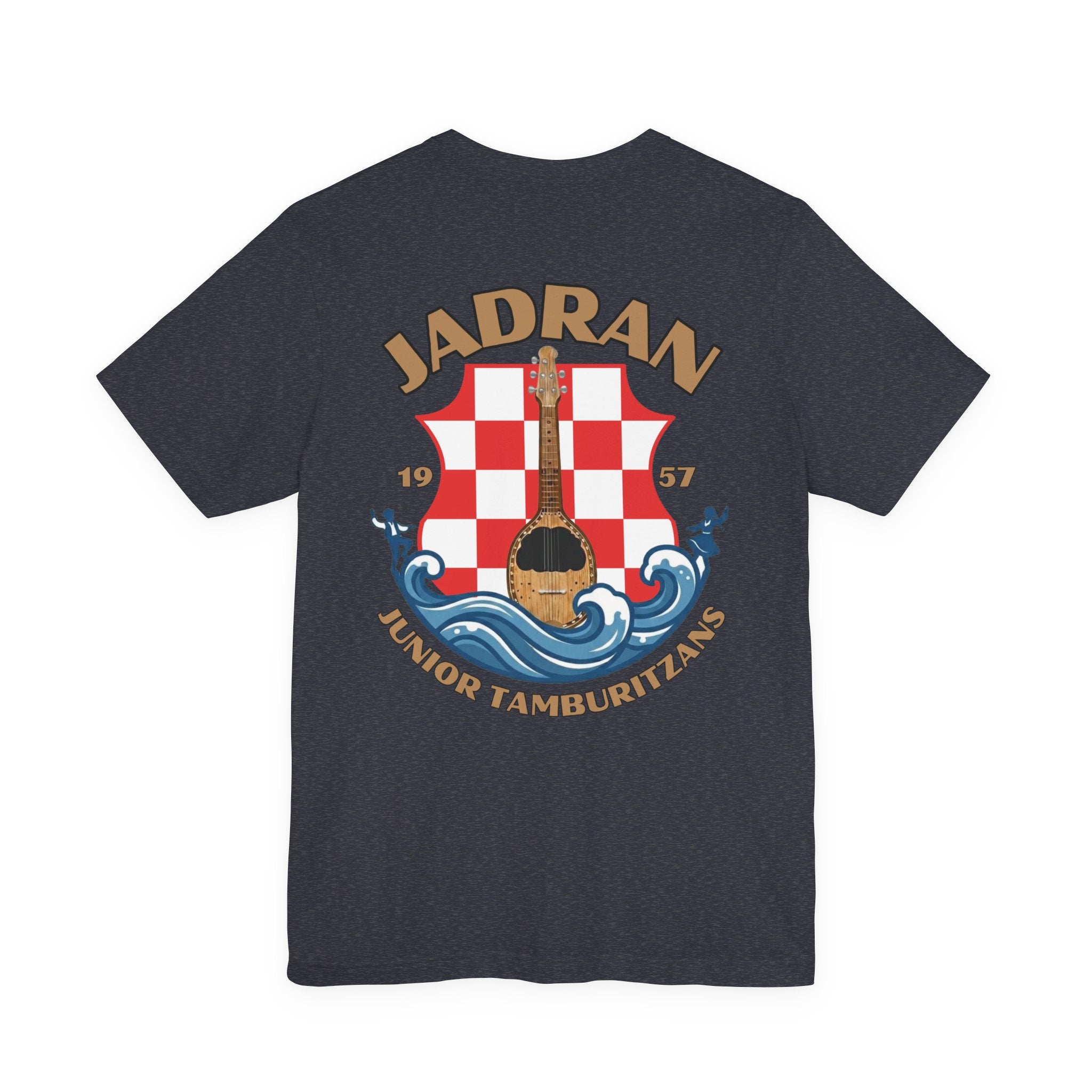 Jadran Junior Tamburitzans Adult T‑Shirt - Tan Lettering