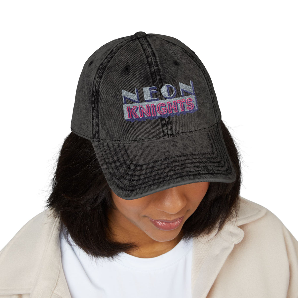 Archangel Gabriel Neon Knights Vintage Cap (Embroidery)