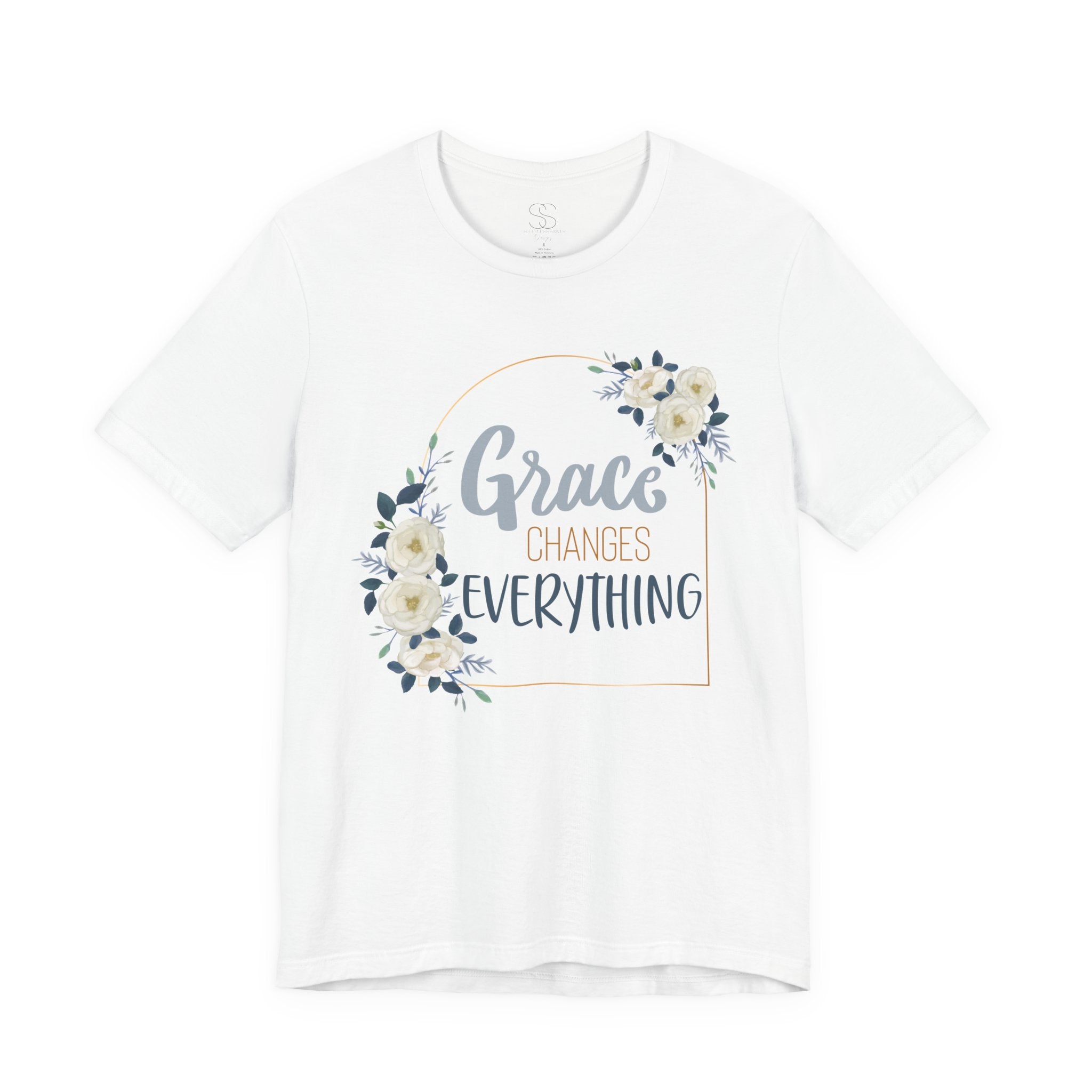 Grace Changes Everything Floral Tee