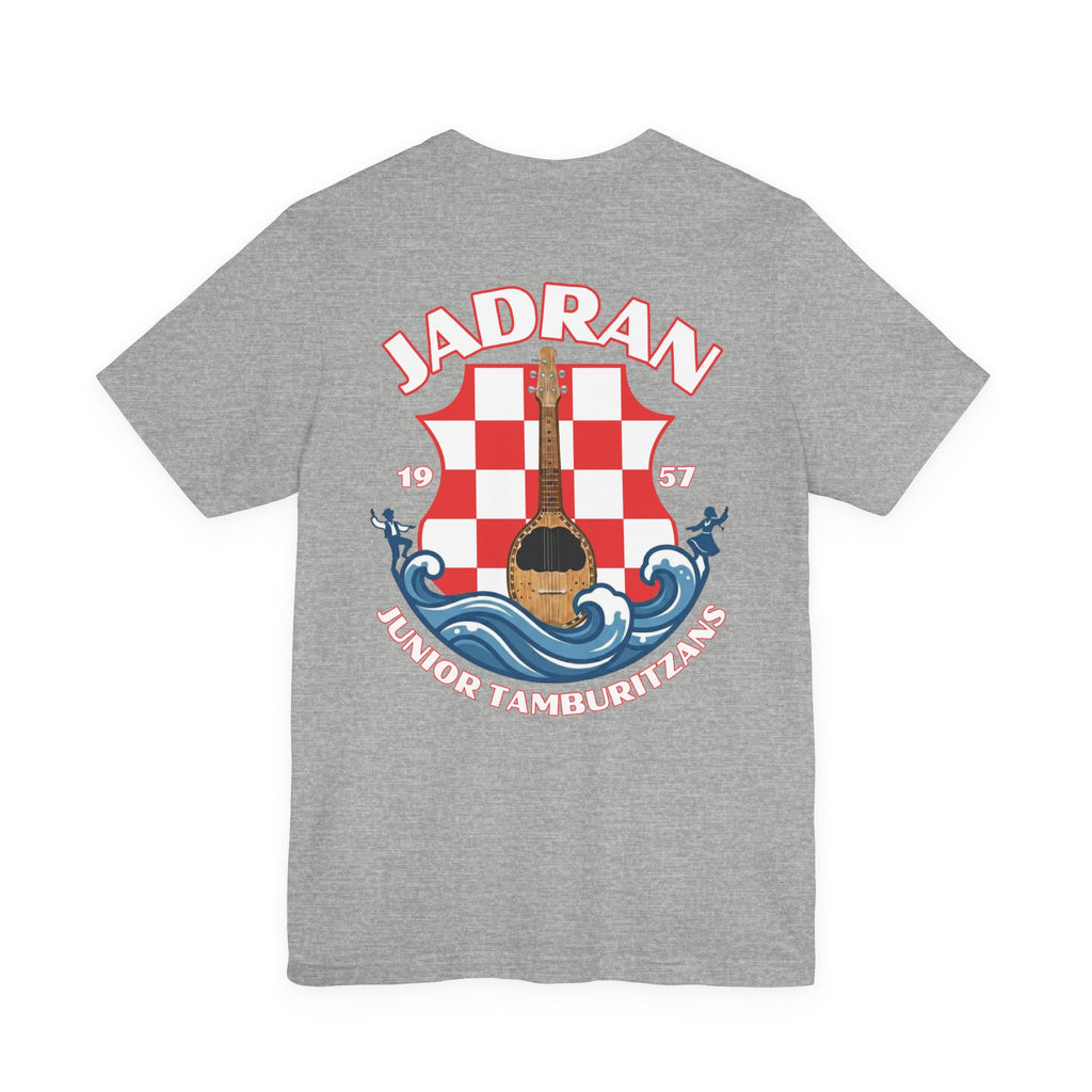 Jadran Junior Tamburitzans Adult T‑Shirt - White and Red Lettering