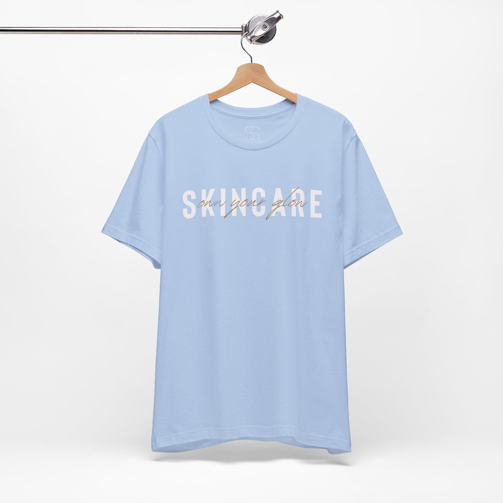 Skincare Graphic Tee — Own Your Glow Script Logo T-Shirt