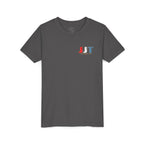 Jadran Junior Tamburitzans Kid Shirt - White and Red Lettering & Serbian Logo