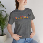 Teacher Heart T‑Shirt — Floral Text Back‑to‑School
