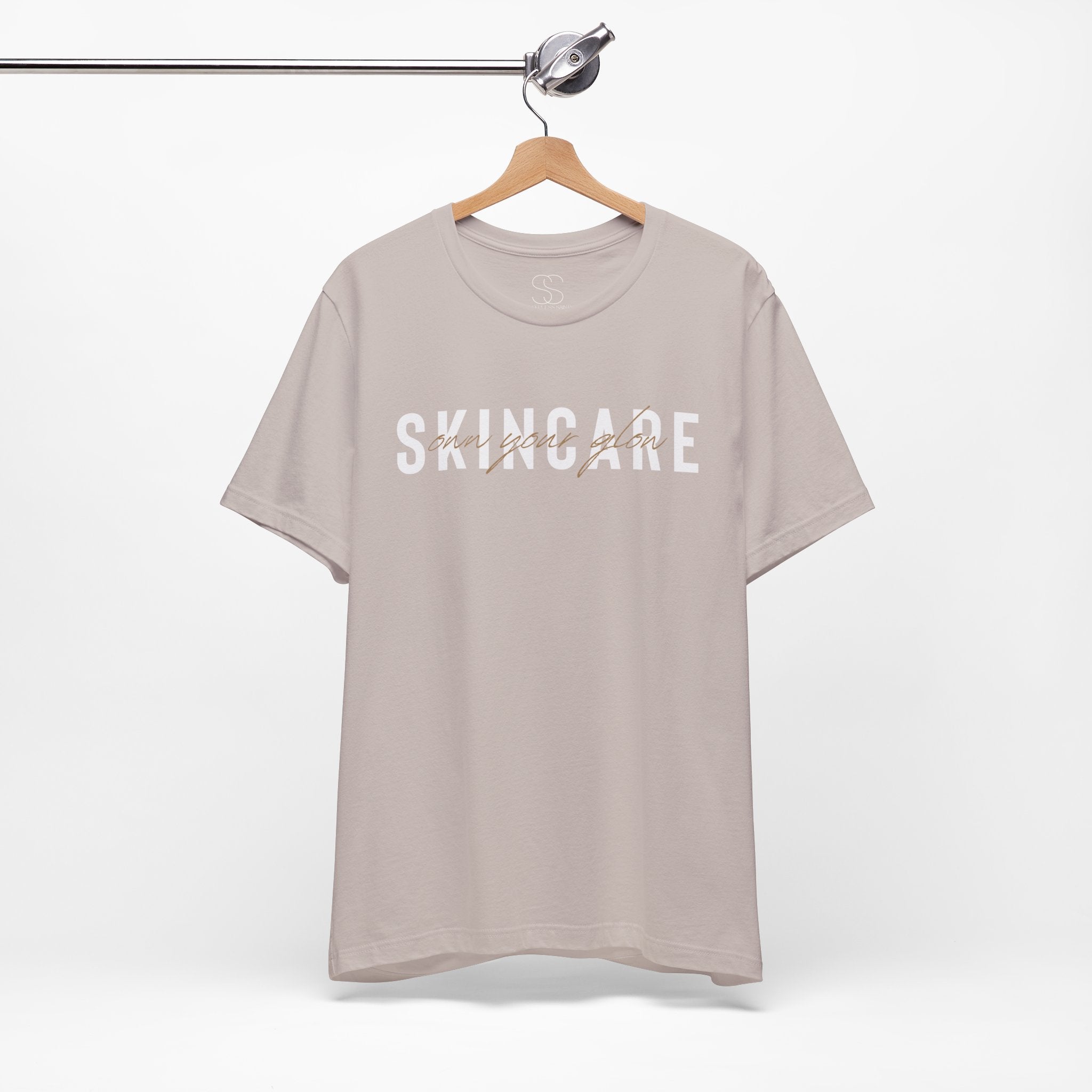 Skincare Graphic Tee — Own Your Glow Script Logo T-Shirt