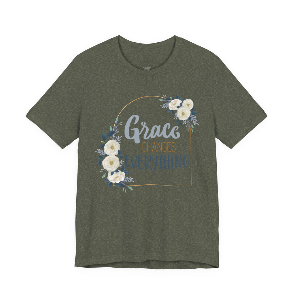Grace Changes Everything Floral Tee