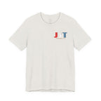 Jadran Junior Tamburitzans Adult T‑Shirt - White and Red Lettering & Serbian Logo