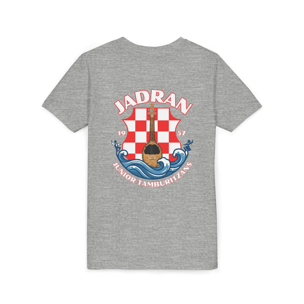 Jadran Junior Tamburitzans Kid Shirt - White and Red Lettering