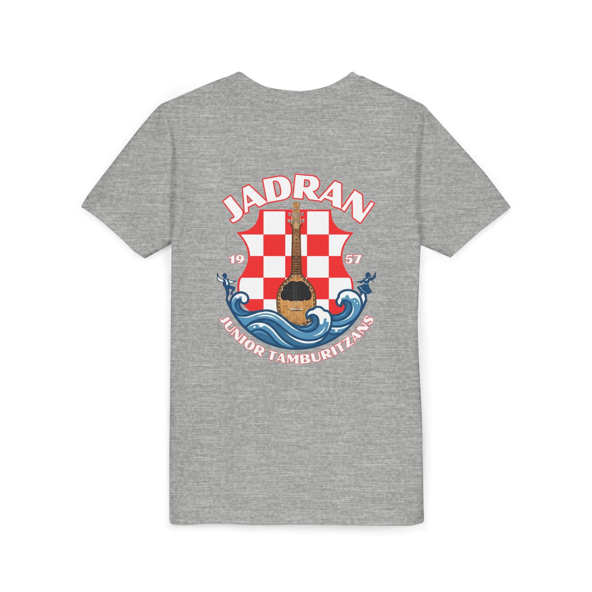 Jadran Junior Tamburitzans Kid Shirt - White and Red Lettering