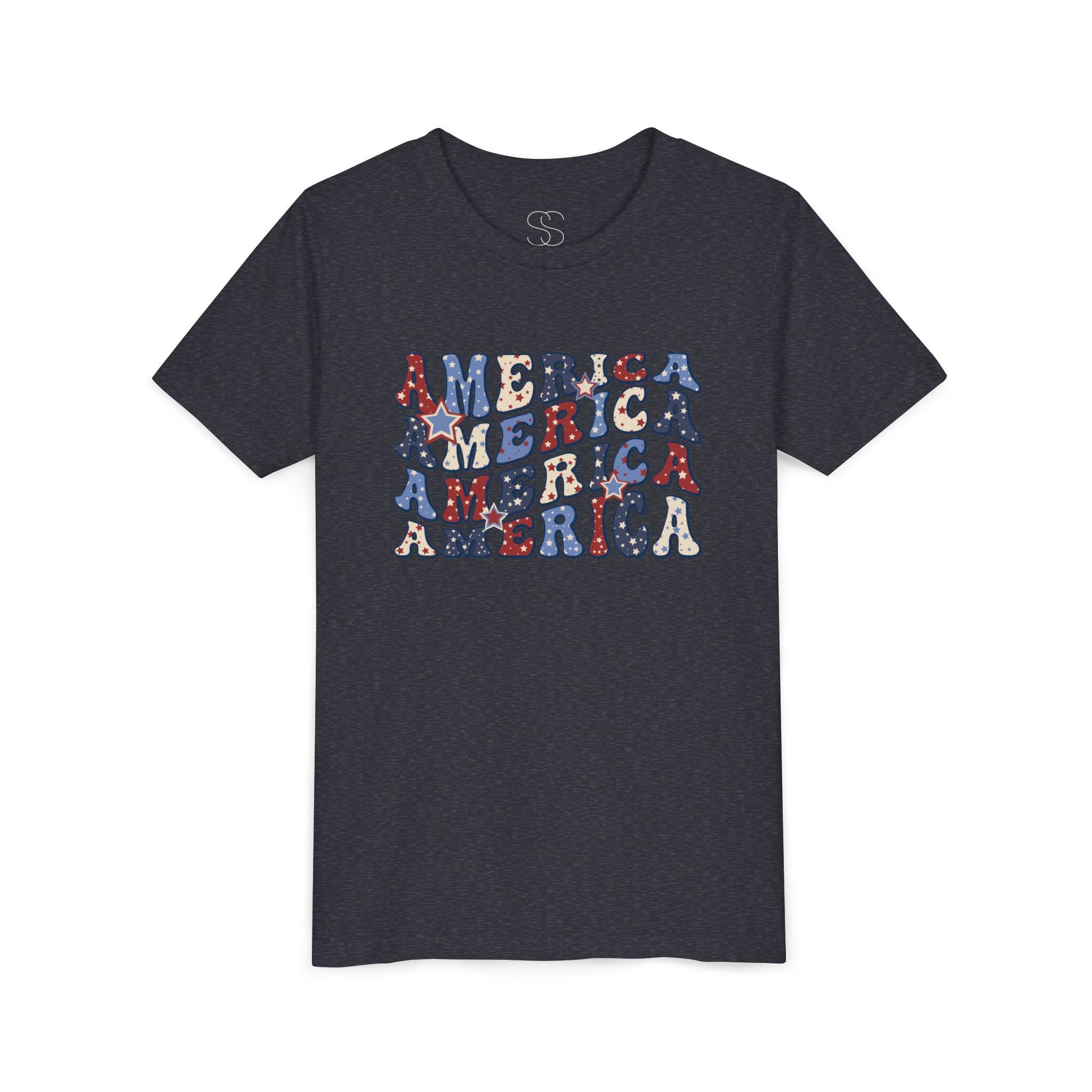 Retro 'America' Patriotic Graphic Youth T-Shirt