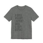 Chore List Tee — “Dishes. Vacuum. Laundry. Cook. Sleep? Repeat.” Minimalist Home Tasks T‑Shirt