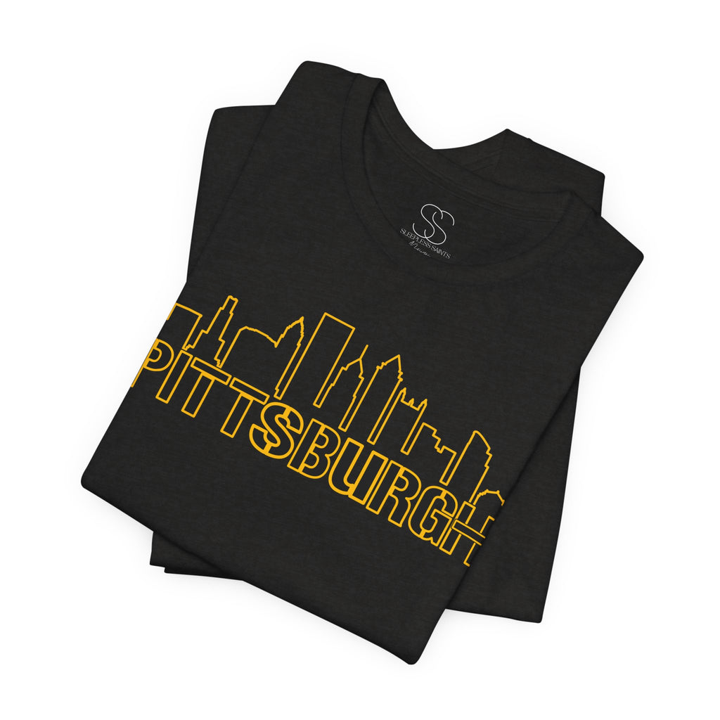 Pittsburgh Skyline T-Shirt — Gold City Outline Tee