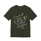 Christian Faith T-Shirt — "I can do all things through Christ who strengthens me" Script Tee