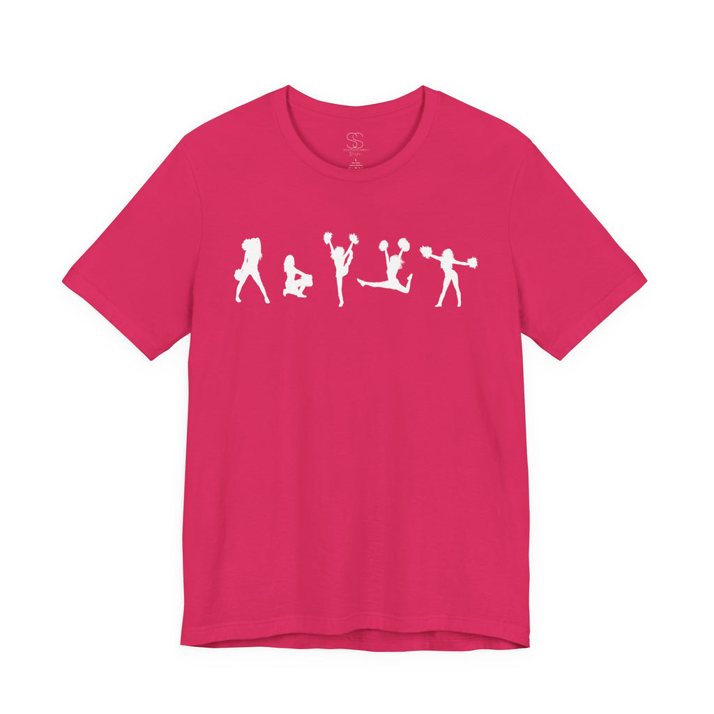 Cheer Poses T-Shirt — Cheerleading Silhouette Tee