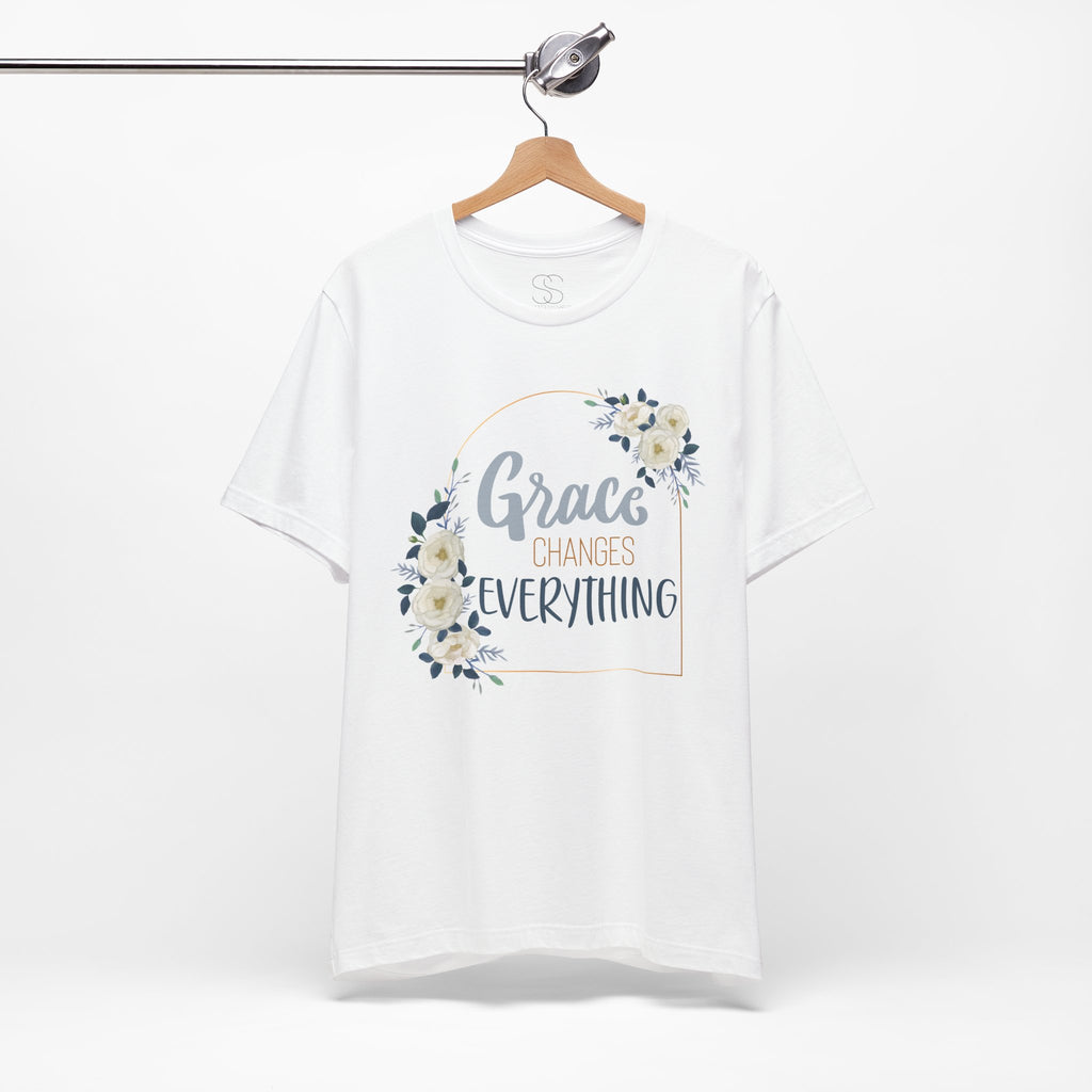 Grace Changes Everything Floral Tee