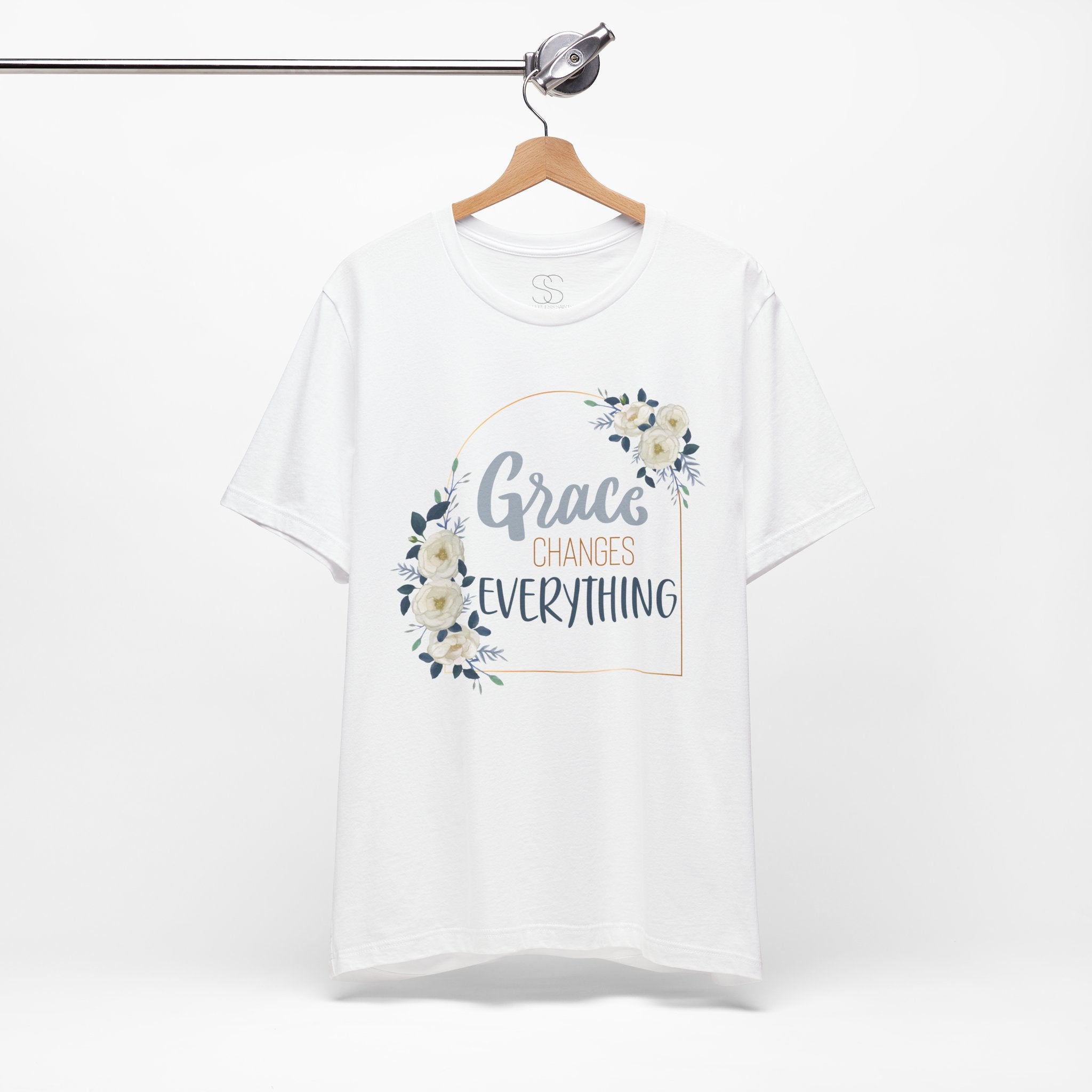 Grace Changes Everything Floral Tee