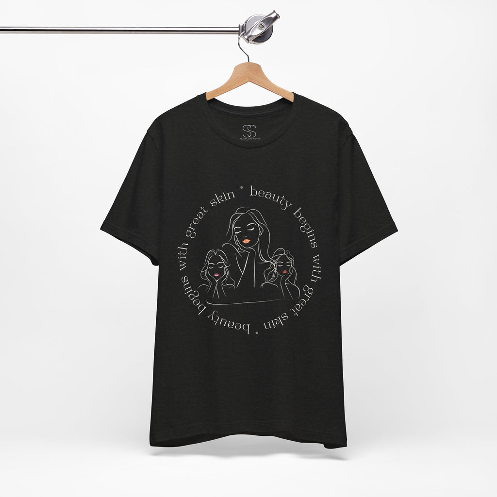 Beauty Begins With Great Skin Tee — Skincare Graphic T-Shirt